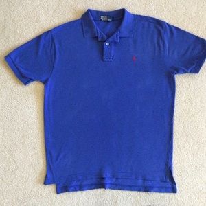 Bright blue polo men’s shirt